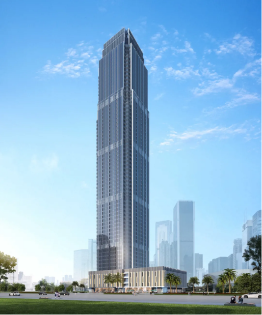 深圳市博大建設(shè)集團中標廣西防城港最高樓金港中心幕墻工程